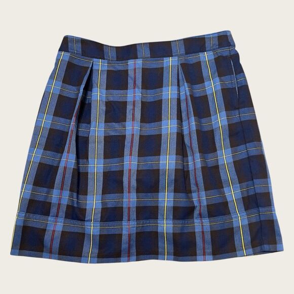 Lands’ End Blue, Yellow, Red, & Black Plaid Tartan Skorts Girls Size 16 - Picture 1 of 7